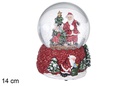 Bola de cristal con agua decorativa Navidad 14 cm 