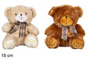 Peluche oso con bufanda 18 cm