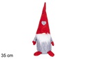 Peluche gnomo gris/rojo 35 cm 