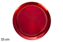 Plato redondo rojo brillo 33 cm
