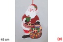 Santa Claus con saco y brillantina 45 cm