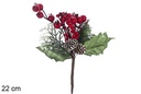 Rama Navidad con piñas y bayas 22 cm