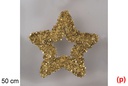Estrela de Natal em ouropel 50 cm