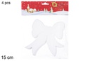 Pack 4 noeuds de Noël en polystyrène 15 cm