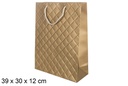 Bolsa regalo Navidad oro 39x30 cm