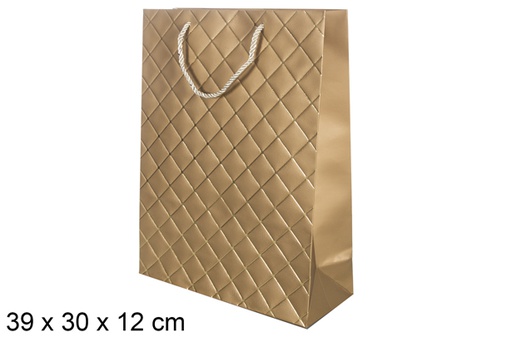 [117354] Christmas gift bag gold 39x30 cm