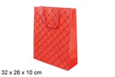 Bolsa regalo Navidad roja 32x26x10 cm