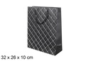 Bolsa regalo Navidad negra 32x26 cm