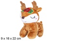Peluche reno Navidad 22x16 cm
