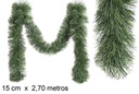 Expositor 10 tiras espumillón Navidad verde 15x270 cm