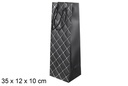 Bolsa botella vino color negra 35x12 cm
