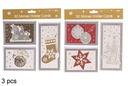 Pack 3 postais decorados de Natal sortidos