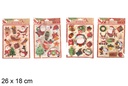 Stikers 3D decoración Navidad surtido 26x18 cm