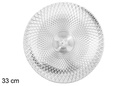 Plato redondo plata borde relieve 33 cm
