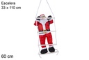 Papa Noel rojo impermeable con escalera 60 cm