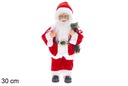 Papa Noel traje rojo con borde pelos 30 cm  