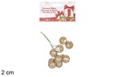 Ramo com 10 frutas com glitter dourado