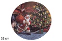 Plato metal redondo decorado Navidad surtido 33 cm  