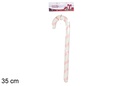 Bastón Navidad blanco/rosa 35 cm