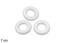 Pack 3 coroas de poliestireno branco 7 cm