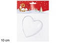 Corazón PVC transparente 10 cm