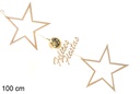 Colgante oro con estrellas/bolas 100 cm 