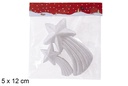 Pack 2 étoiles filantes blanches en polystyrène 12 cm