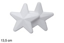 Pack 2 étoiles blanches en polystyrène 13,5 cm