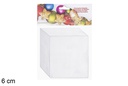 Forma cubo poliestireno blanco 6 cm 