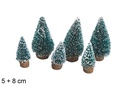 Pack 6 árboles verdes Navidad 5-8 cm