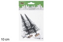 Pack 2 árboles blancos Navidad 10 cm   