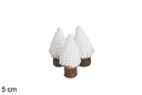 Pack 3 árboles blancos Navidad 5 cm   