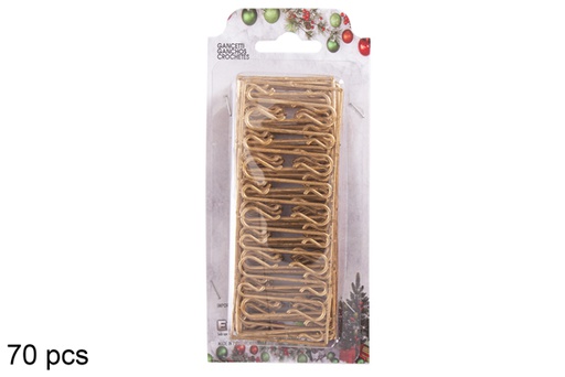 [117940] Pack 70 ganchos oro en blister