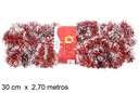 Guirlande pointe blanche rouge 30 cm x 2,70 m