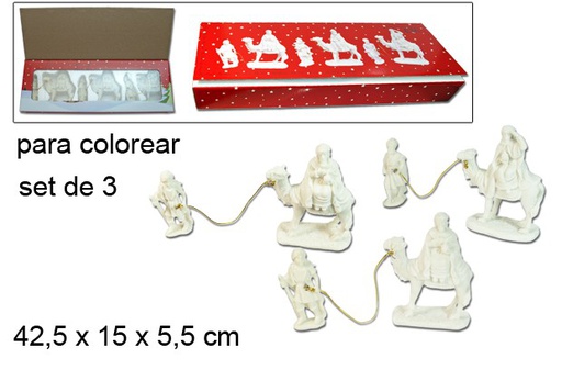 [048918] Pack 3 wise men with camel and page to color