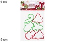 Pack 6 moldes PVC Navidad surtido 9 cm