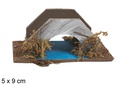 Puente con lago en blister 5x9 cm  