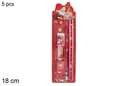 Pack 5 peças de material escolar de Natal sortido 18 cm