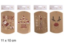 Pack 2 caixas de presente marrons decoração de Natal 11x10 cm