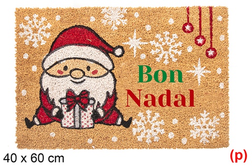 [118323] Paillasson Père Noël assis Bon Nadal 40x60 cm