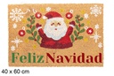 Capacho Papai Noel decorado Visco Feliz Natal 40x60 cm