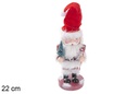 Figura Papai Noel madeira 22 cm