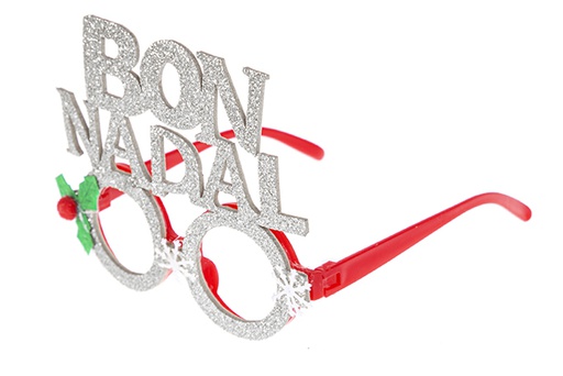 [118571] Christmas glasses Bon Nadal silver