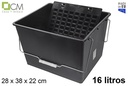 Seau de peinture en plastique avec grille noire 16 l.