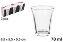 Pack 3 vasos cristal café 70 ml
