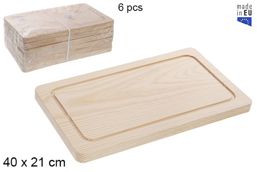 [118676] Tagliere in legno per bistecca 40x21 cm