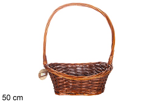 [118704] Mahogany wicker basket 50 cm