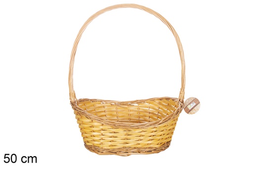 [118705] Honey wicker basket 50 cm