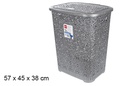Cesto con tapa encaje gris