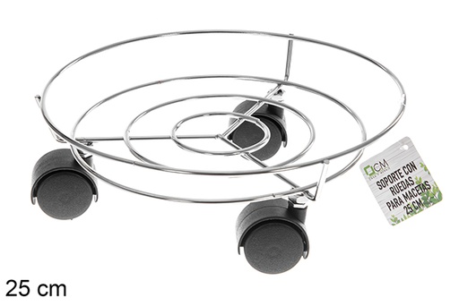 [118785] Pot stand with wheels 25 cm